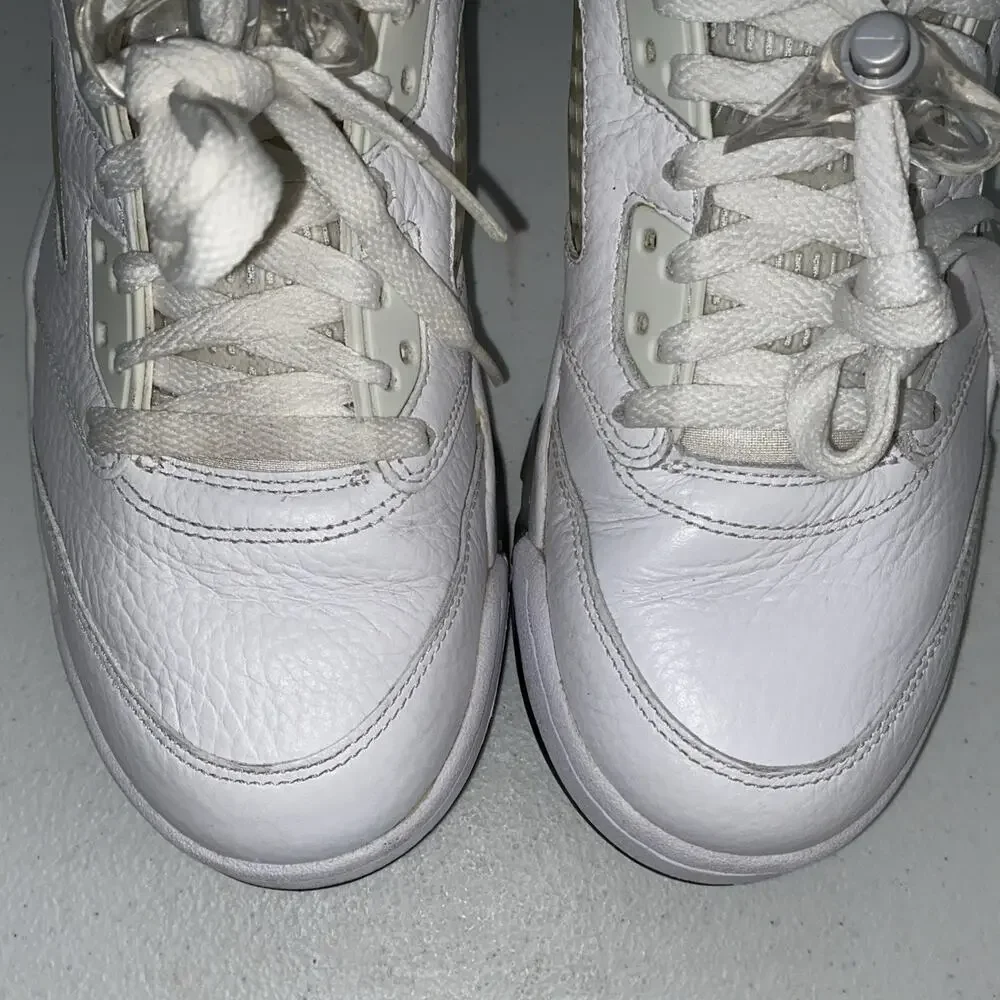 Nike Air Jordan Retro 5 V‎ Metallic White 136027-130 Mens Size 7 Womens 8.5 2015